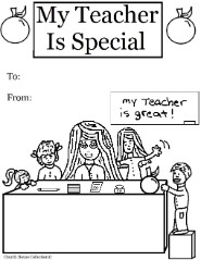 My Teacher is special coloring pages