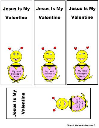 My heart belongs to Jesus Bookmarks Valentine's Day Bee For Sunday school or Children's Church