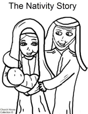 Nativity Coloring Page