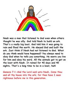 Free Noah's Ark Sunday School Lesson For Kids