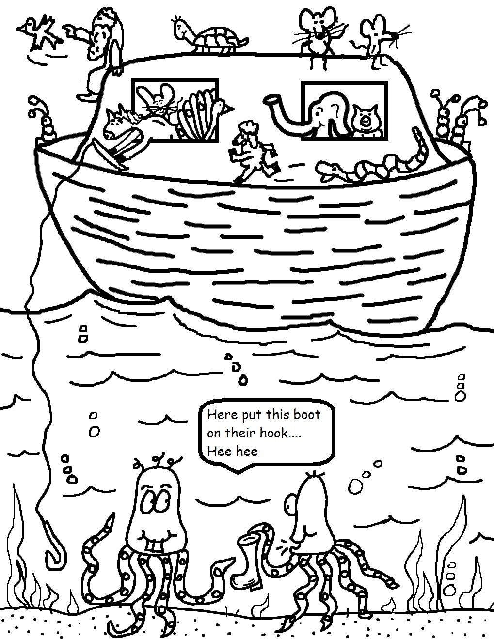 rainbow noahs ark coloring pages - photo #28