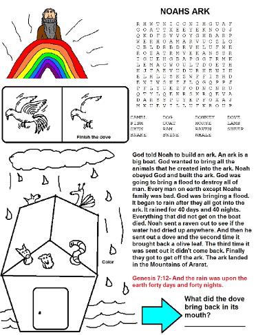 Free Noah's Ark Sunday School Lesson For Kids