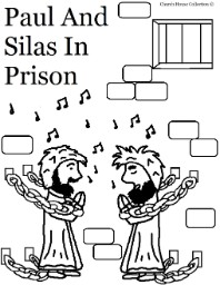 Paul and Silas Coloring Pages- Acts 16:22-26 Paul and Silas in Prison coloring pages