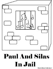 Paul and Silas Coloring Pages- Paul and Silas in jail coloring pages- Paul and Silas in Prison Coloring Pages- Acts 16:25