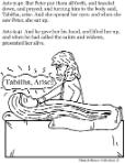 Book of Acts Coloring Pages Acts 9:40 Coloring Page  Peter Raising Tabitha From The Dead