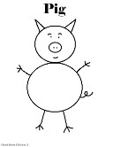 Pig Coloring Page- Animal Coloring Pages For Kids