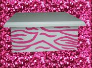 Pink Zebra Stripes Cake Stand