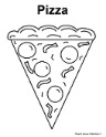 Pizza Coloring Page- Food Coloring Pages
