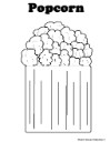 Popcorn Coloring Pages- Food Coloring Pages For Kids