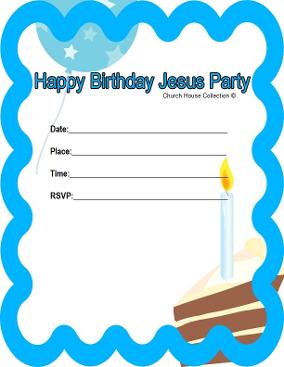 Printable Happy Birthday Jesus Invitations