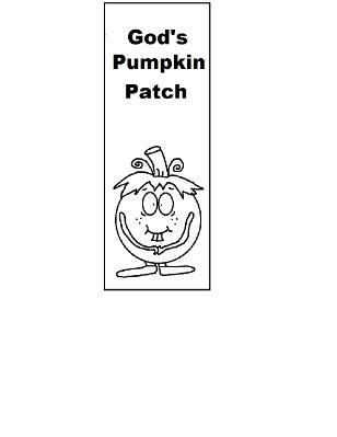 Pumpkin Bookmark printable Gods Pumpkin Patch Sunday school lesson- Fall Pumpkin Bookmark Printable Template Cutout Activity For Kids by Church House Collection