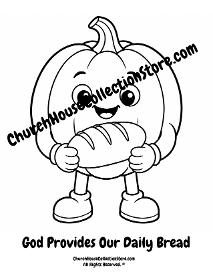 God Provides Our Daily Bread Coloring Page for Kids