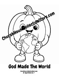 God Made the World Coloring Page for Kids