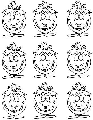 Pumpkin Cupcake toppers template