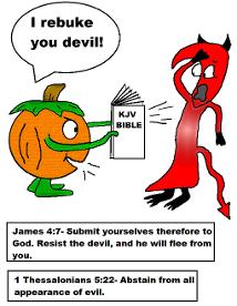 Pumpkin Coloring Pages Pumpkin Holding Bible Rebuking Devil Coloring Page