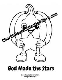 Pumpkin Jesus Is My Shepherd Coloring Page for Preschool Kids