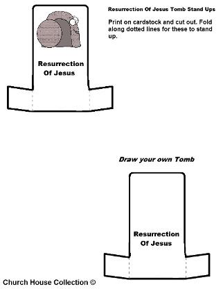 Resurrection of Jesus Easter Tomb Stand Ups Crafts Cut Outs