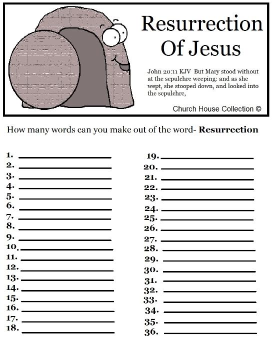  How Many Words Can You Make Out Of Resurrection