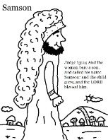 Samson and Delilah Coloring Pages