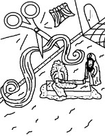 Samson and Delilah Coloring Pages