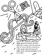 Samson and Delilah Coloring Pages