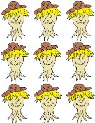 Scarecrow Template Cupcake Toppers