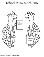 School is so much fun coloring pages Turtle