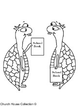 School is so much fun coloring pages Turtle