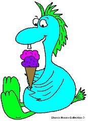 Blue Green Dinosaur Earing Pink Purple Ice Cream Cone preschool kindergarten School Kids Coloring Pages by Church House Collection. Preschool Kindergarten Coloring Pages-Free Printable Sheets- Dinosaur Coloring Pages