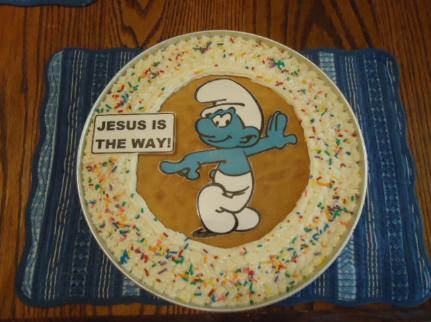 Smurf Cake Jesus Is The Way