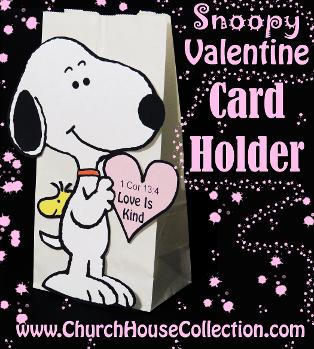 Snoopy Valentine's Day Sunday School Crafts Valentine Card Holder
