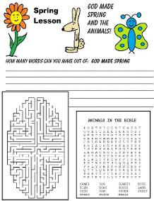 God Made Spring Sunday School Lessons for Kids