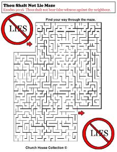 Thou Shalt Not Lie Maze