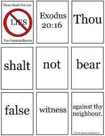 Thou Shalt Not Lie Ten Commandments Mini Booklet Craft