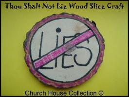 Thou Shalt Not Lie Wood Slice Craft For Ten Commandments