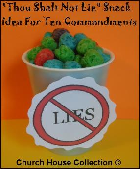 Thou Shalt Not Lie Snack Idea for Ten Commandments