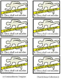 Thou Shalt Not Murder Kill Template Printable for Ten Commandments