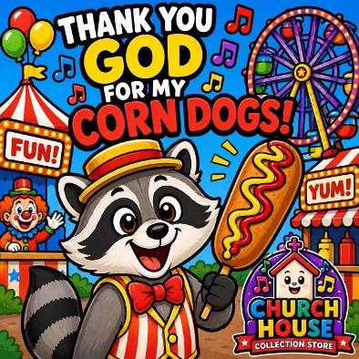 Thank You God For My Corn Dogs Preschool Bible Sunday School Lessons by ChurchHouseCollectionStore.com