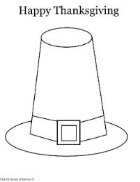 Thanksgiving Pilgrim Hat Coloring Page