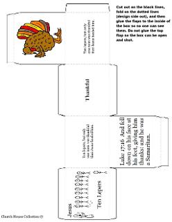 Thanksgiving Turkey Ten Lepers One Thankful Man Box Template