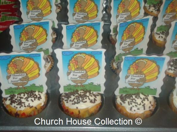 Thanksgiving Turkey Thankful For Jesus Cupcakes