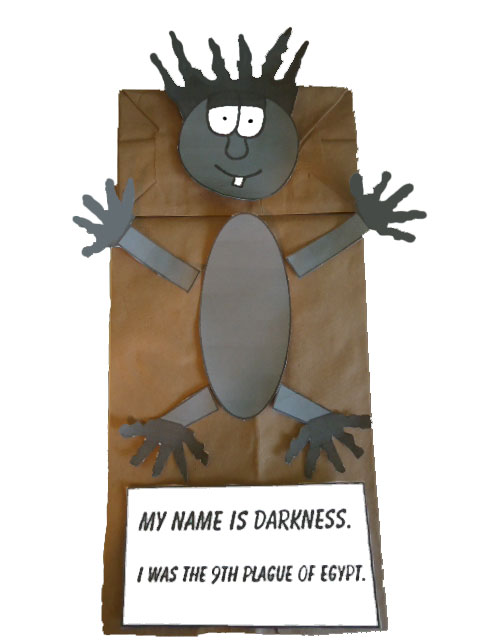 The 10 Plagues of Egypt Darkness Paper Lunch Bag Craft