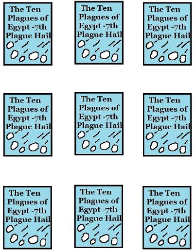Ten Plagues of Egypt Hail Printable Template