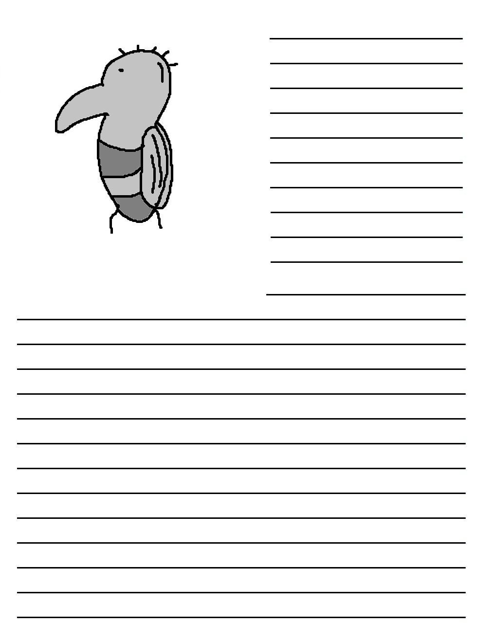 The Ten plagues of Egypt Gnat writing paper