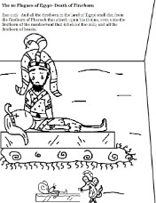 Ten Plagues of Egypt Coloring Page Death of Firstborn