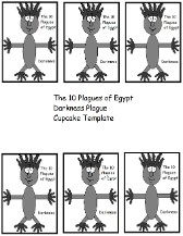 The 10 Plagues of Egypt Darkness Cupcake Toppers