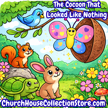 The Cocoon That Looked Like Nothing Free Spring Butterfly Bible Preschool Sunday School Lesson by ChurchHouseCollectionStore.com