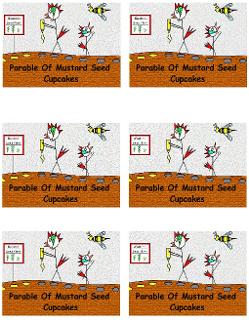 The parable of the mustard seed cupcake templates
