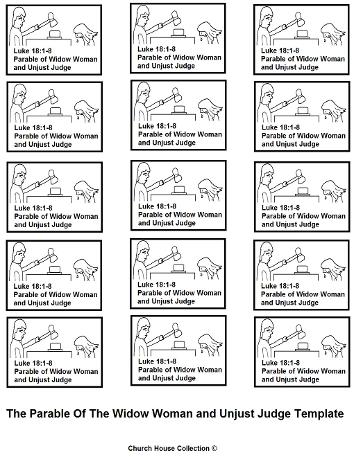 The parable of the importunate widow woman and unjust judge template