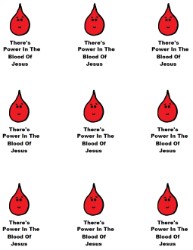 There's Power In The Blood Printable Stickers